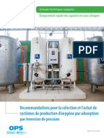 Recommandations Pour La Sélection Et L'achat de Systèmes de Production D'oxygène Par Adsorption Par Inversion de Pression
