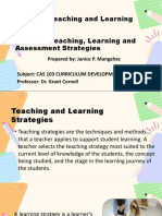Alignment of Learning and Teaching