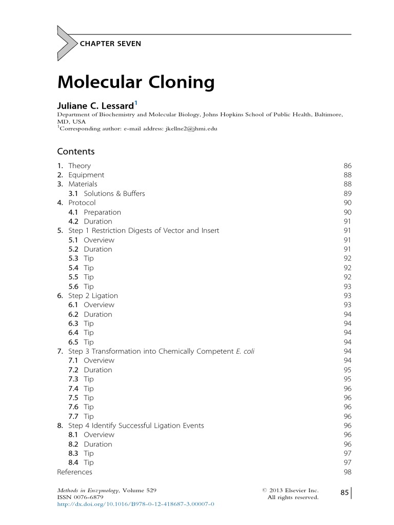 Molecular Cloning Laboratories Version 3.6 User Manual – VTDQ