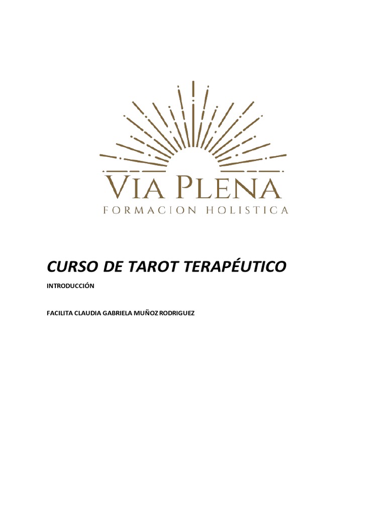 Curso De Tarot Terapeutico Clase 1 Pdf Sincronicidad Tarot