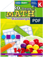 180 Days of MATH For Kindergarten