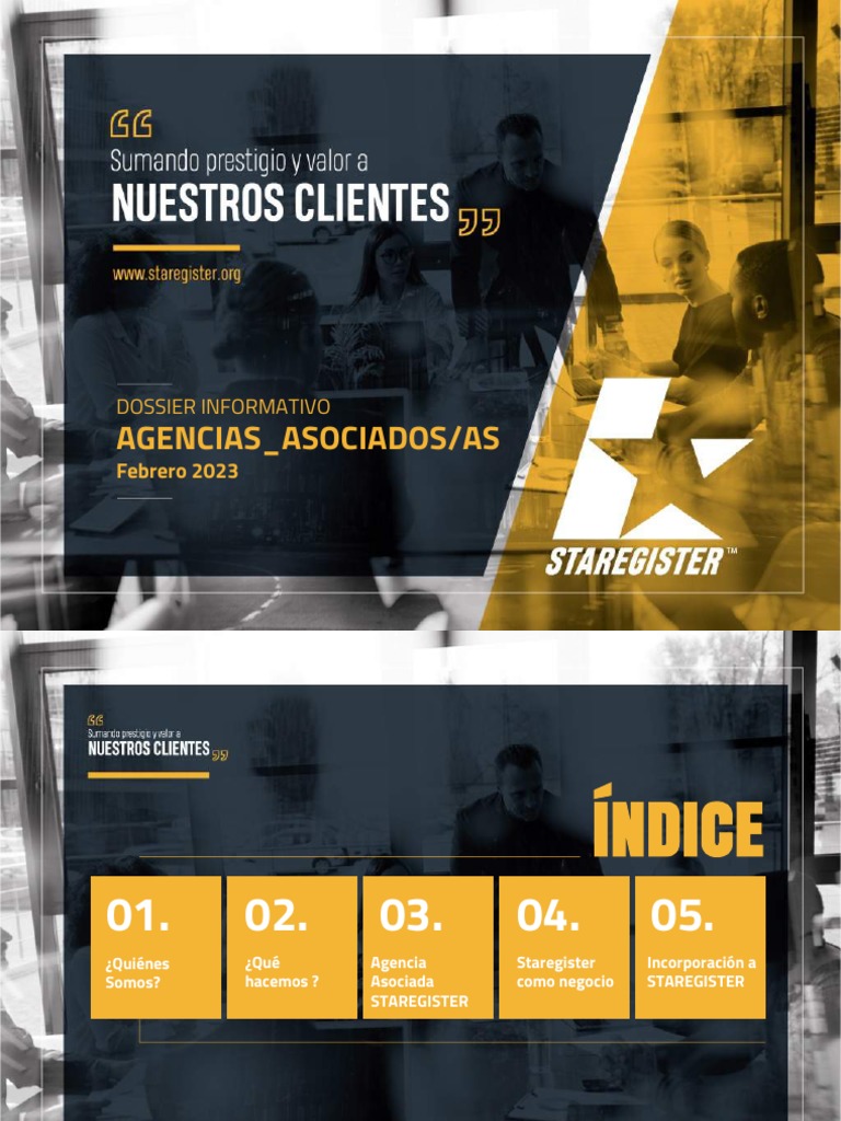Dossier Informativo de Staregister | PDF