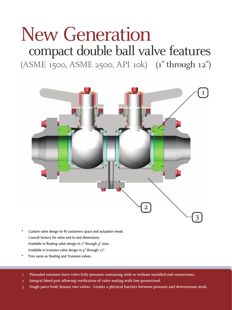 Double Ball Valve, PDF, Valve