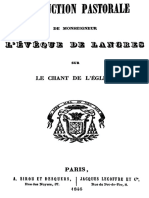 Instruction Pastorale de Monseigneur L Eveque de Langres Sur Le Chant de L Eglise 000000467