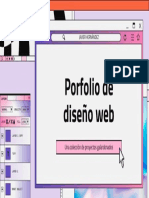 Presentación de Portafolio de Diseño Web Estilo Digital Rosa Morado Naranja