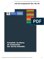 Portafolio de Oferta de Cooperación Sur - Sur de Colombia - Agencia Presidencial de Cooperación Internacional