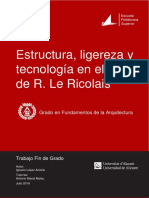 Estructura Ligereza y Tecnologia en El Trabajo de R Le Lopez Aniorte Ignacio