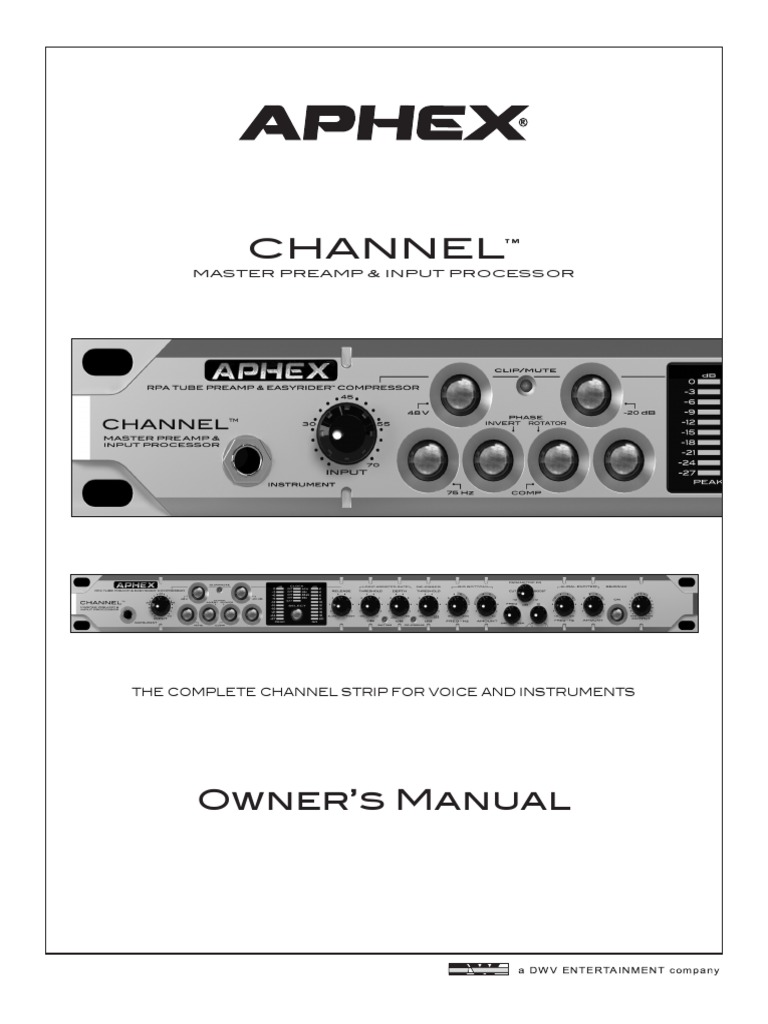 Aphex Channel OM | Download Free PDF | Microphone | Power Supply