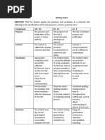 Writing Rubric