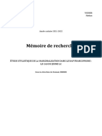 Étude Stylistique de La Marginalisation Dans Le Rap Francophone: Le Cas Du Jeune LC