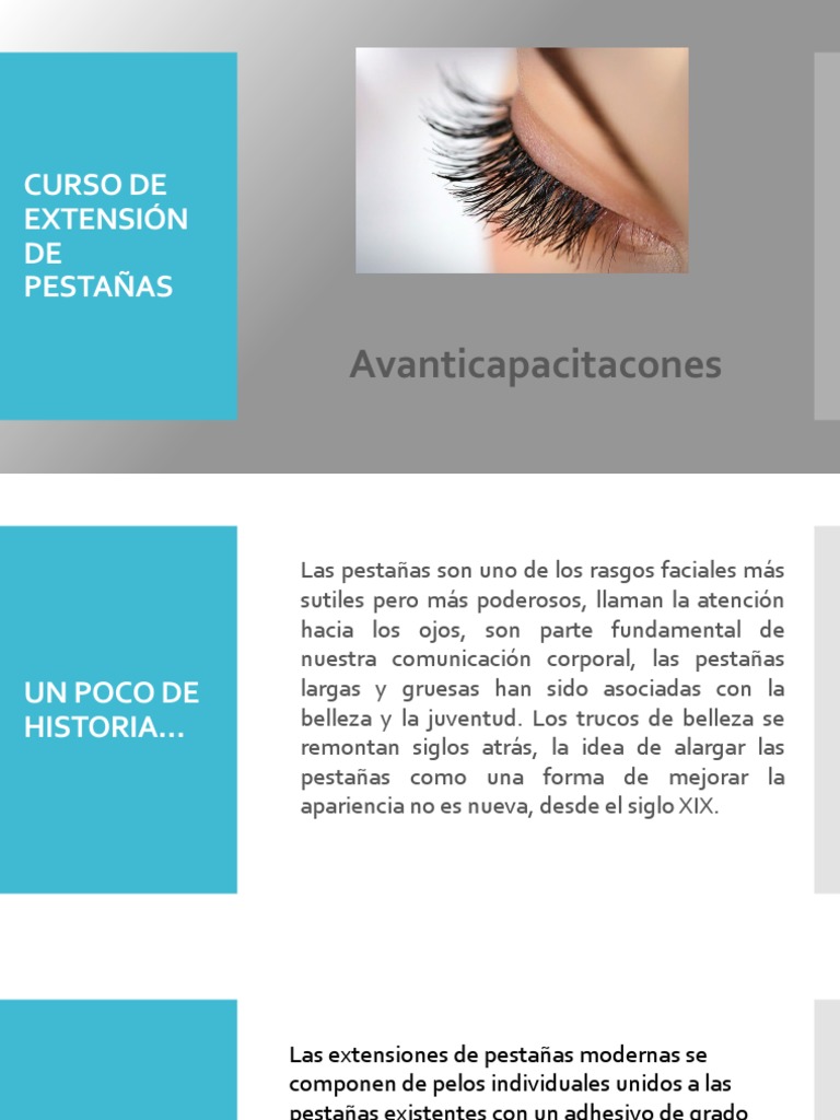Curso Completo de Extensiones de Pestañas | PDF | Alergia | Perdida de ...