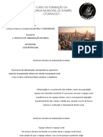 Processo de Urbanizacao No Brasil CFGM 2023