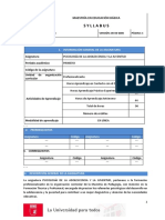 Syllabus.. Psicologia Adolescente