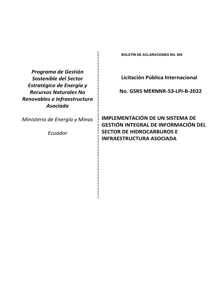 Boletin de Aclaraciones 005 | PDF | Software | Servidor (Computación)