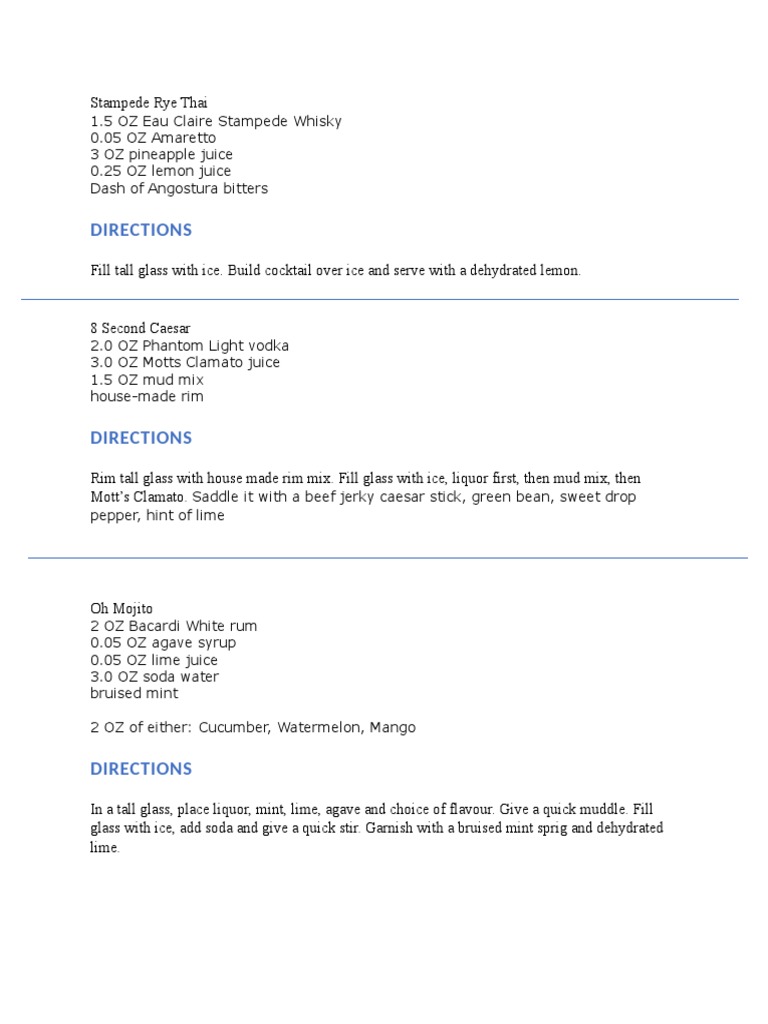 Infield Cocktail Recipes PDF Lime (Fruit) Lemon