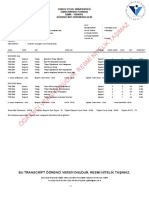 Bu Transcript Öğrenci Versiyonudur. Resmi Nitelik Taşimaz