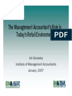 The Management Accountant's Role in Today's Retail Environment