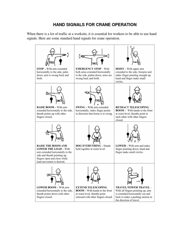 OSHA Hand Signals Cranes PDF