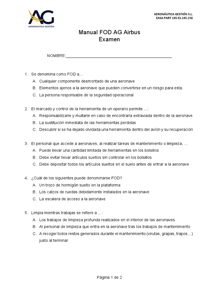 Manual FOD en Aeronáutica AG Airbus | PDF | Aviación