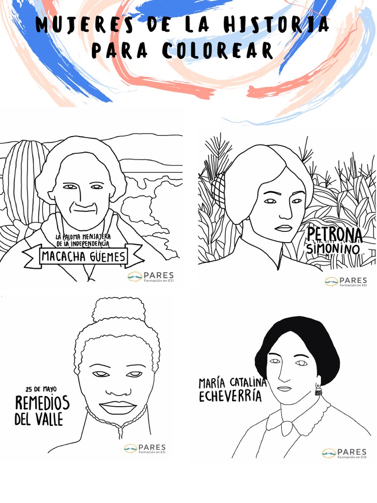 Mujeres de La Historia para Colorear | PDF, image size:768x1024