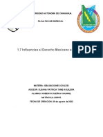 1.7 Influencias Al Derecho Mexicano en General.