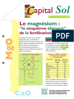 CalSol13 Magnésium Le Cinquième Élément D'importance en Fertilisation