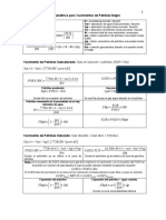 Formulario Método Volumétrico para Yacimeinto de Petróleo