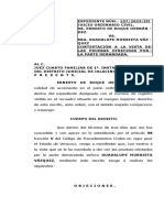 Contestación A La Vista Con Las Pruebas de La Parte Demandada