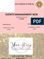Events Management Nciii Institutional Assessment