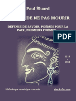 Eluard - Mourir - de - Ne Pas - Mourir - Etc