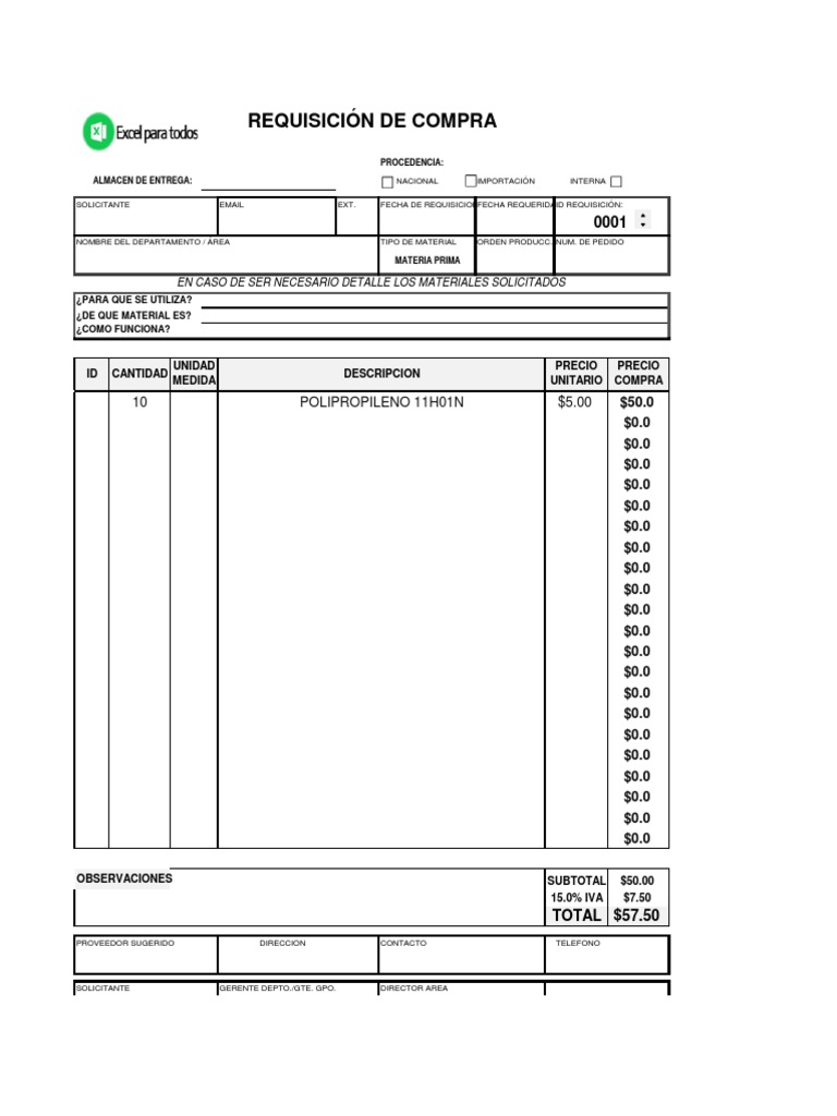 Requisición de Compra-1 | PDF