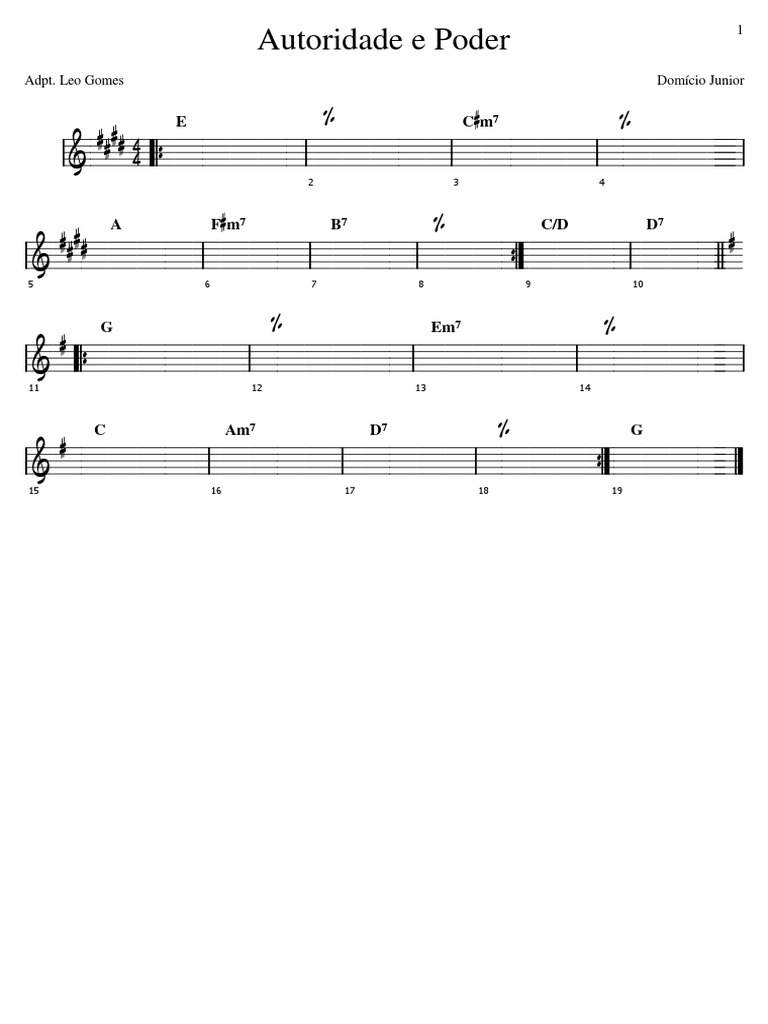 Acordes de Música: Autoridade e Poder | PDF