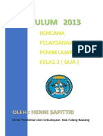 Rencana Pelaksanaan Pembelajaran Kelas 2 (Dua) : Dinas Pendidikan Dan Kebudayaan Kab - Tulang Bawang
