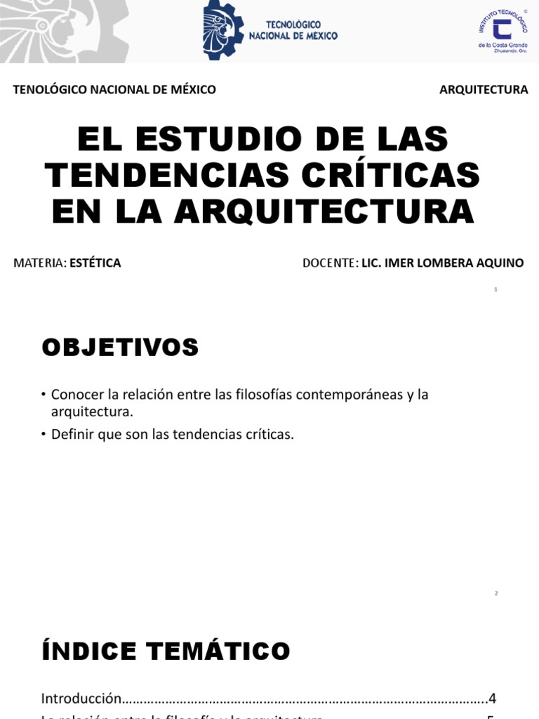 El estudio de las tendencias cr ticas en la arquitectura pdf