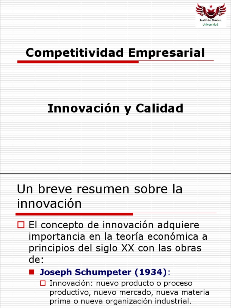 Sesión 3 - Competitividad Empresarial | PDF | Innovación | Iniciativa ...