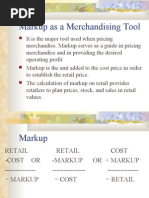 Markup As A Merchandising Tool