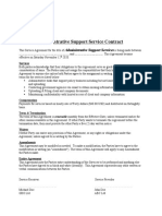 Administration Support Services Contract Template