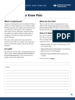 Acupressure For Knee Pain Fact Sheet