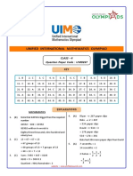 MATHS UIMO Paper 9257 Solution