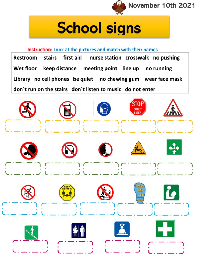 School Signs and Their Meanings | PDF | Language Arts & Discipline
