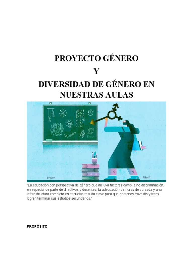 Proyecto G nero Y Diversidad En Nuestras Aulas PDF G nero