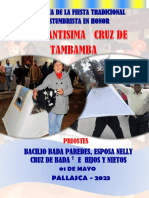 Programa en Honor A La Cruz de Tambamba