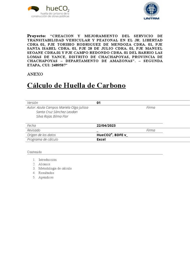 Informe | PDF | Huella de carbono | Gases de efecto invernadero