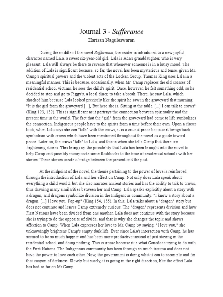 Journal 3 - Sufferance | PDF