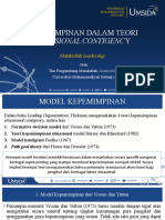 Pertemuan 14. Kepemimpinan Dalam Teori Situasional Contigency