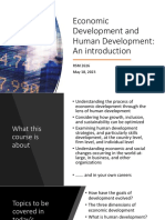 Intro To EconomicGrowth+HumanDevelopment