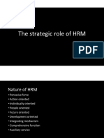 Strategic Role of HRM