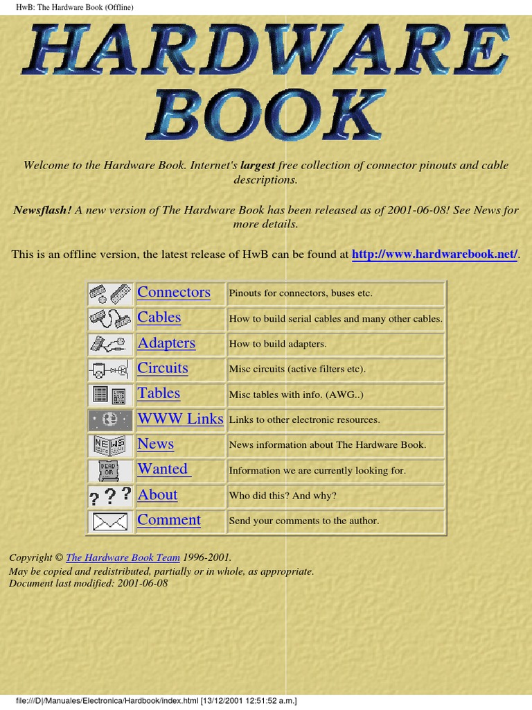 Manual de Electronica Hardbook | PDF | Computer Hardware