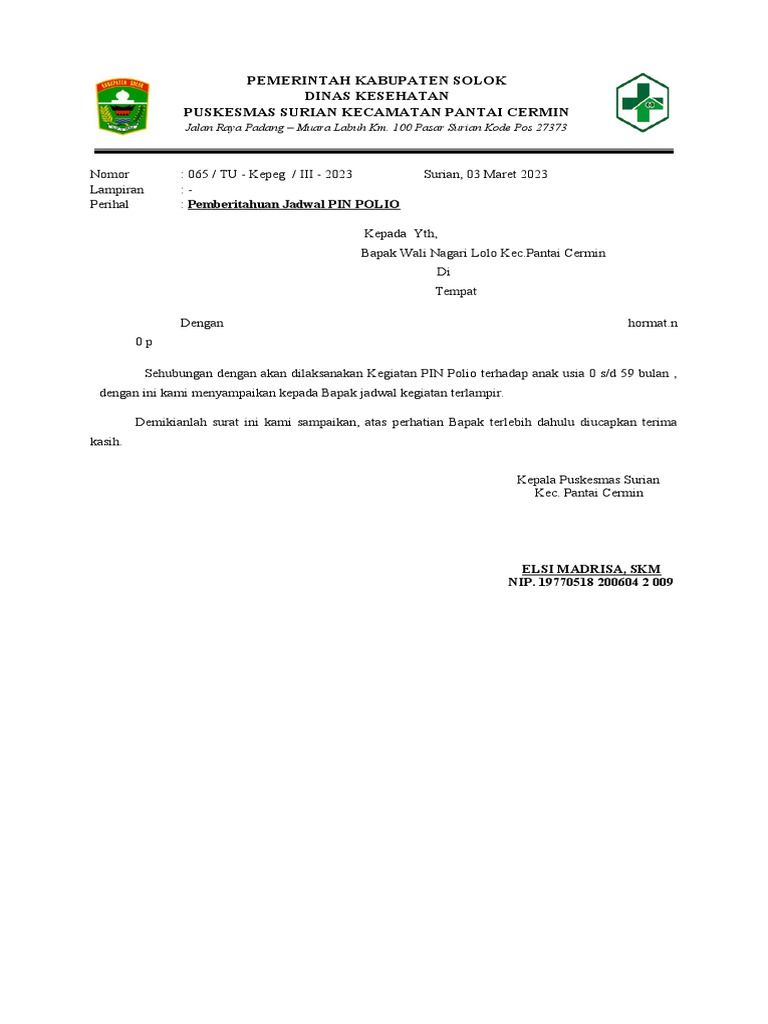 Surat Pem Jadwal Pin Polio Pdf