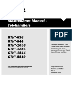 Maintenance Manual - Telehandlers: GTH - 636 GTH - 844 GTH - 1056 GTH - 1256 GTH - 1544 GTH - 5519
